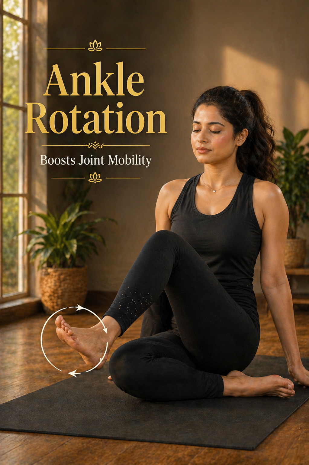 ankle rotation exercise improving flexibility and joint movement