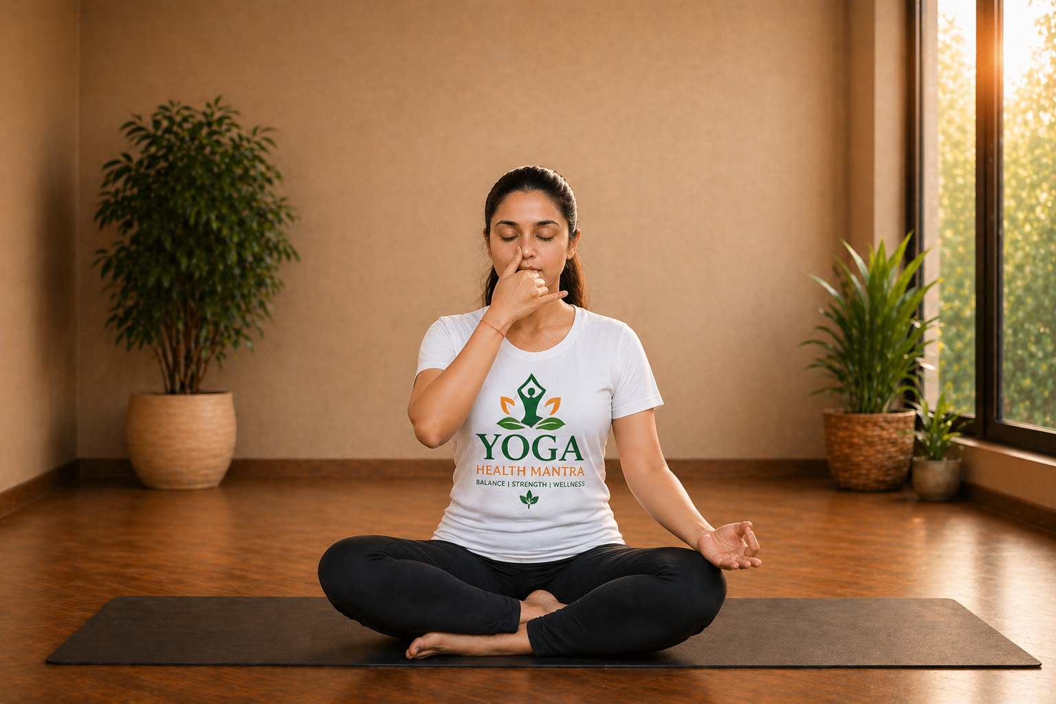 Anulom Vilom alternate nostril breathing yoga technique for relaxation