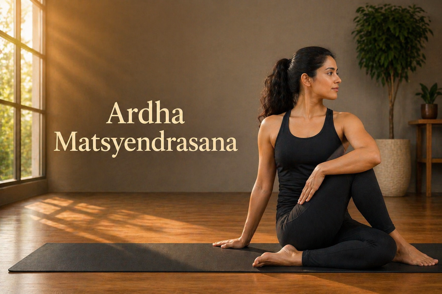 person performing Ardha Matsyendrasana spinal twist with proper alignment for kidney stimulation and detox support