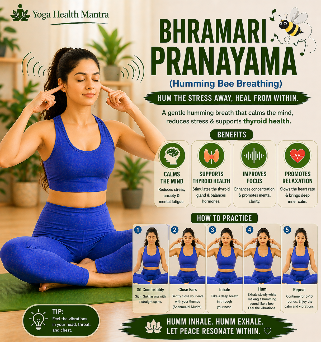 bhramari pranayama humming breathing technique