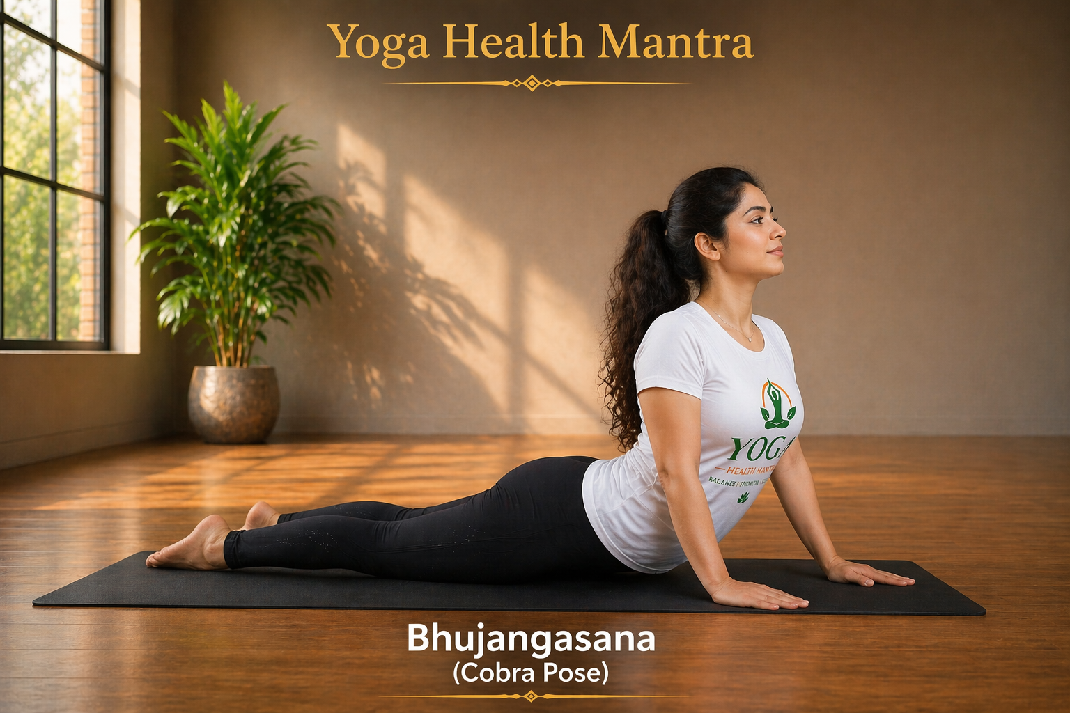 Bhujangasana cobra pose yoga posture opening chest and improving circulation