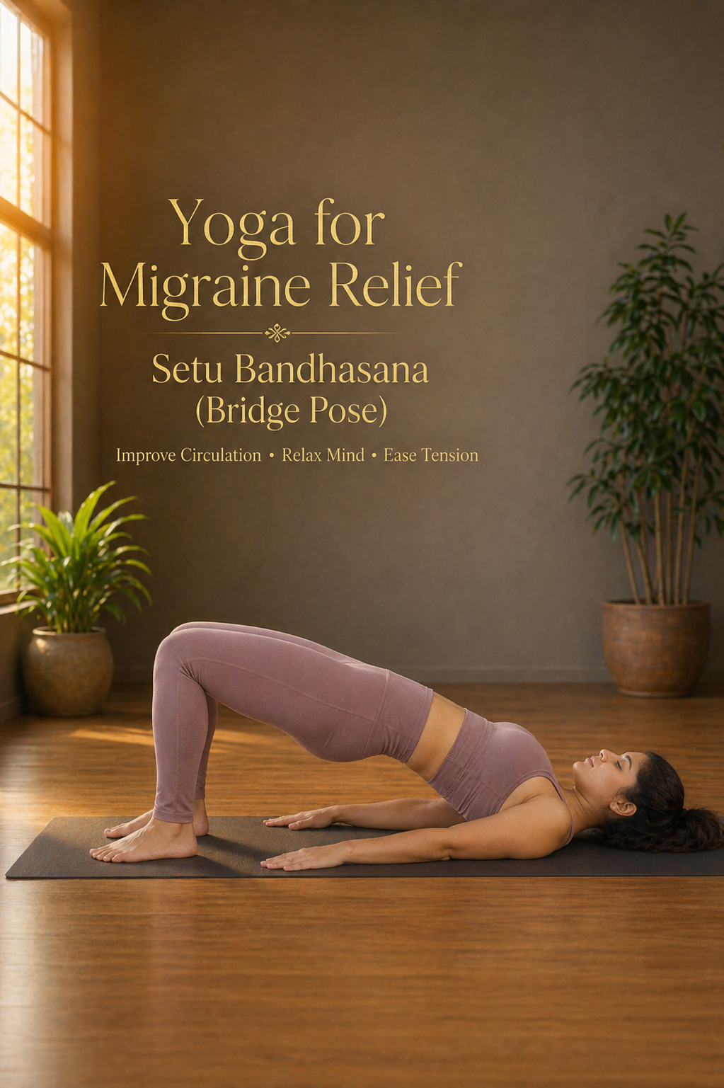 bridge pose yoga for migraine relief improving circulation and reducing stress