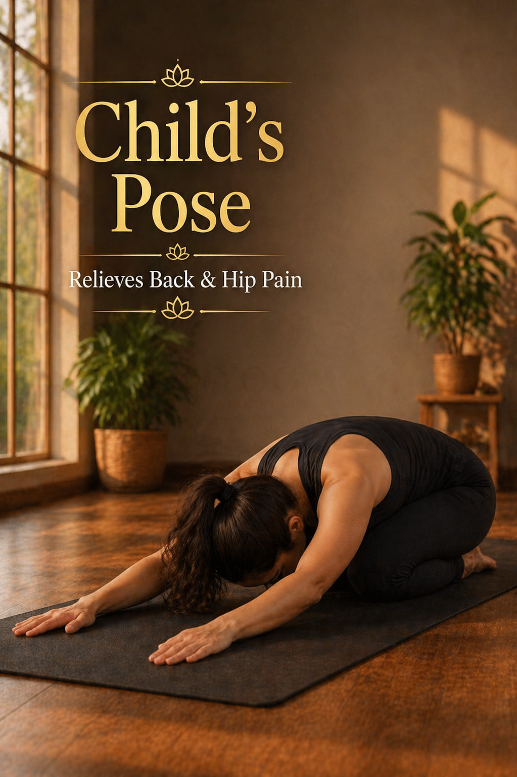 child’s pose yoga for relieving back pain and hip tension