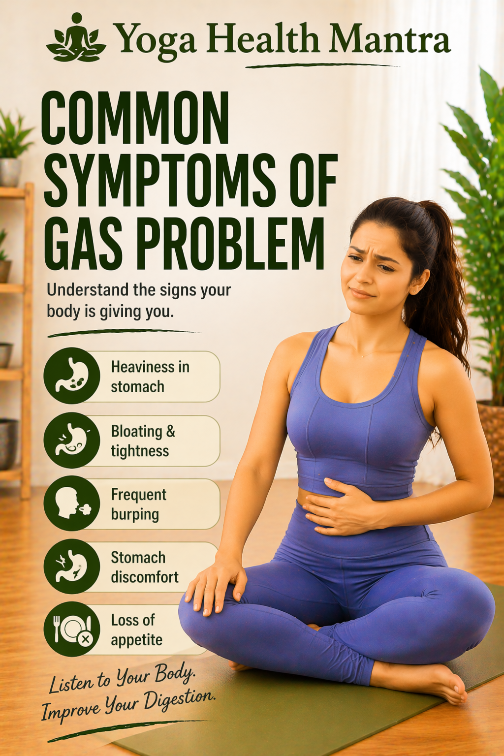 symptoms of gas problem like bloating stomach pain acidity
