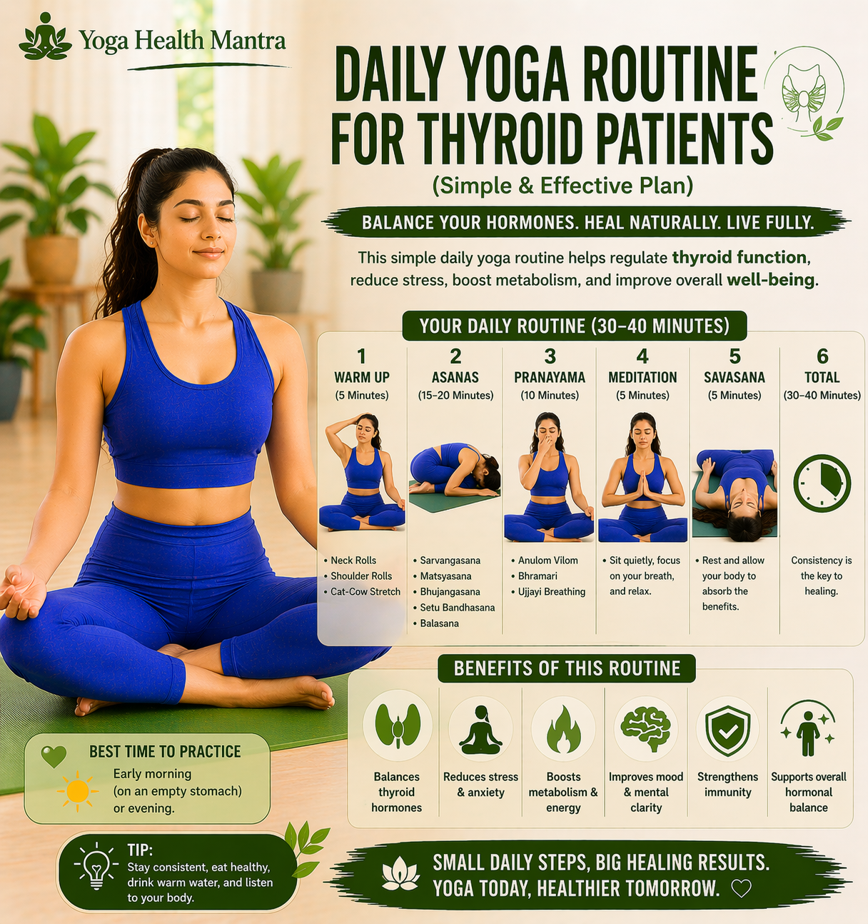 daily yoga routine plan for thyroid patients