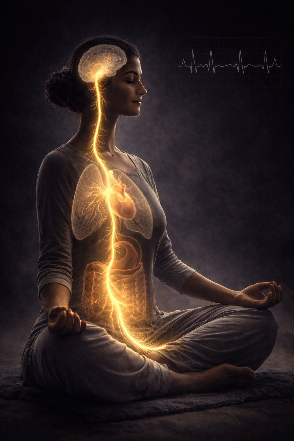 Woman meditating showing importance of breath control and awareness