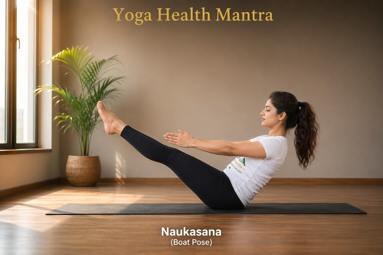 Naukasana boat pose yoga posture strengthening core and improving metabolism