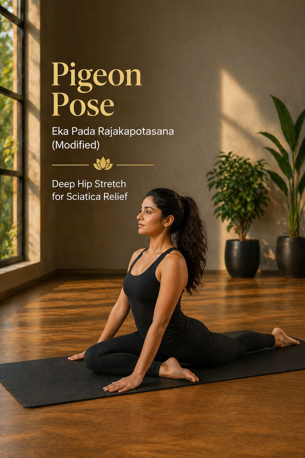 pigeon pose yoga for sciatica hip stretch modified