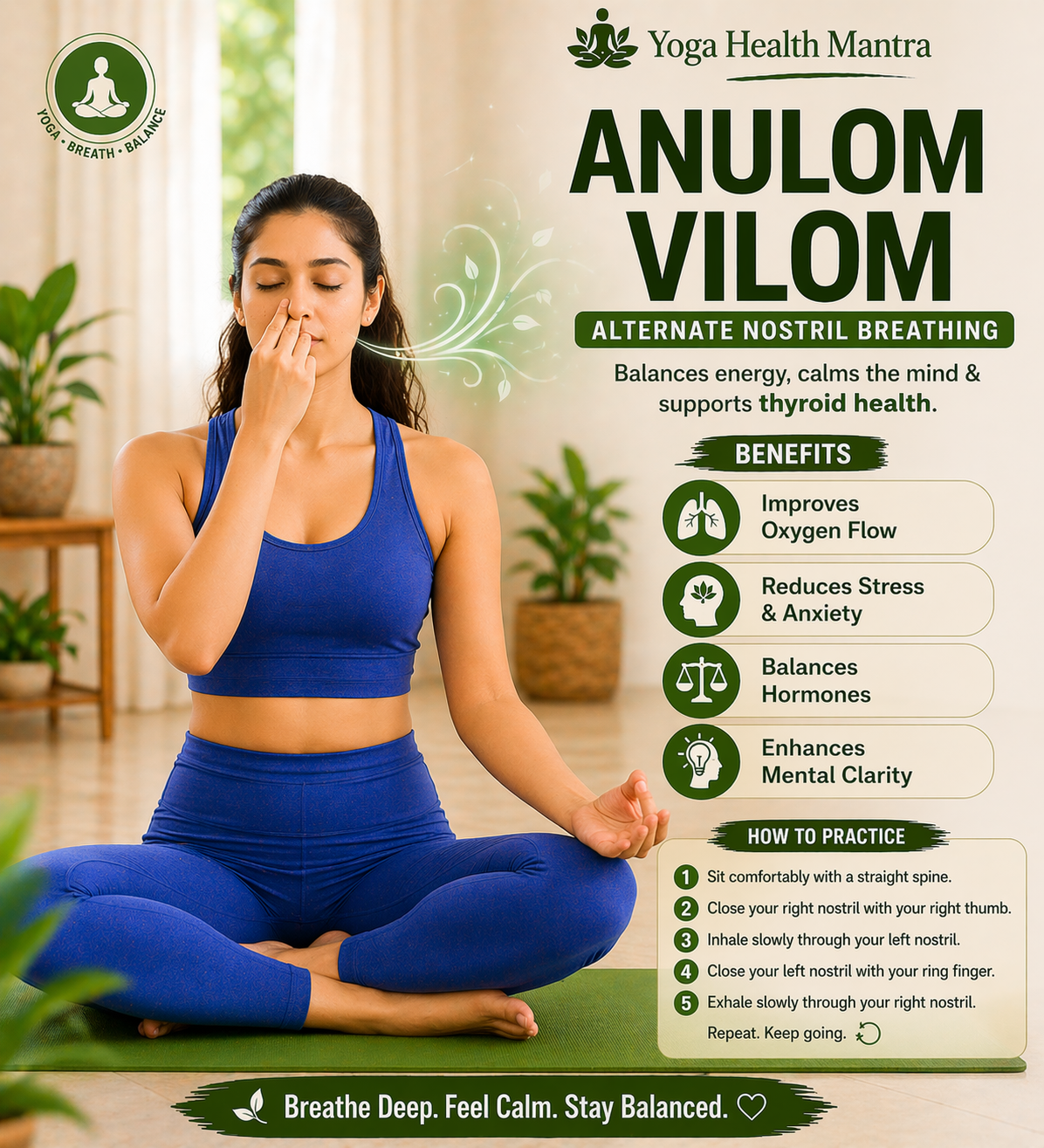 anulom vilom pranayama breathing steps