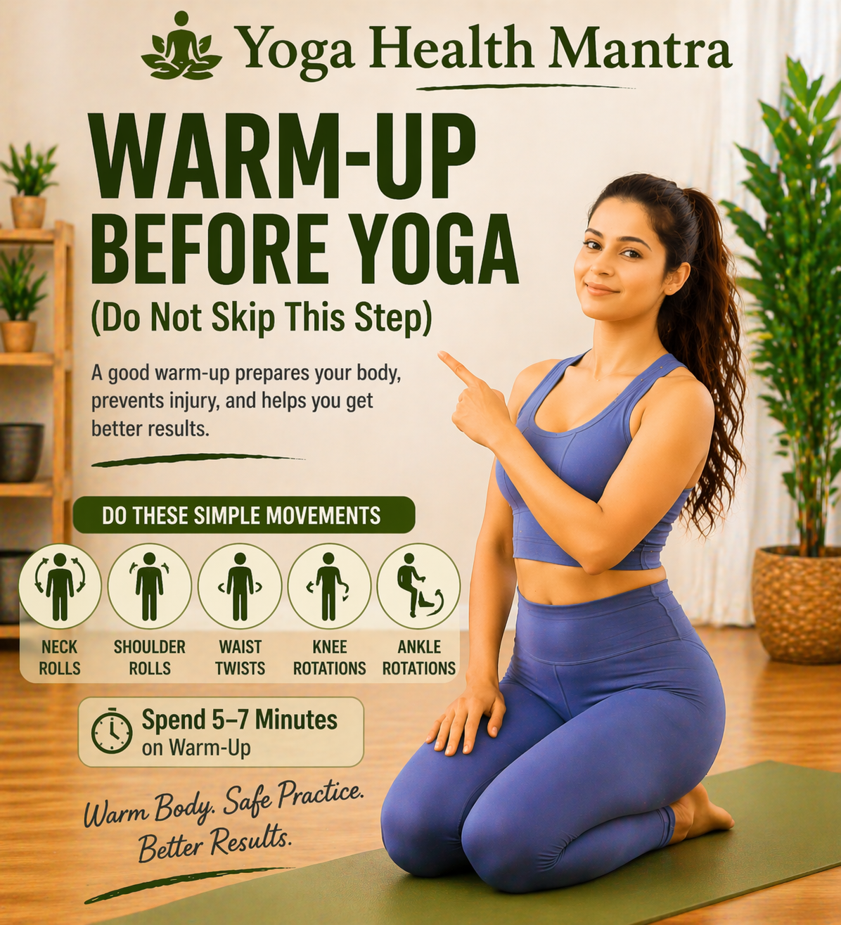 yoga warm up exercises for beginners before starting yoga