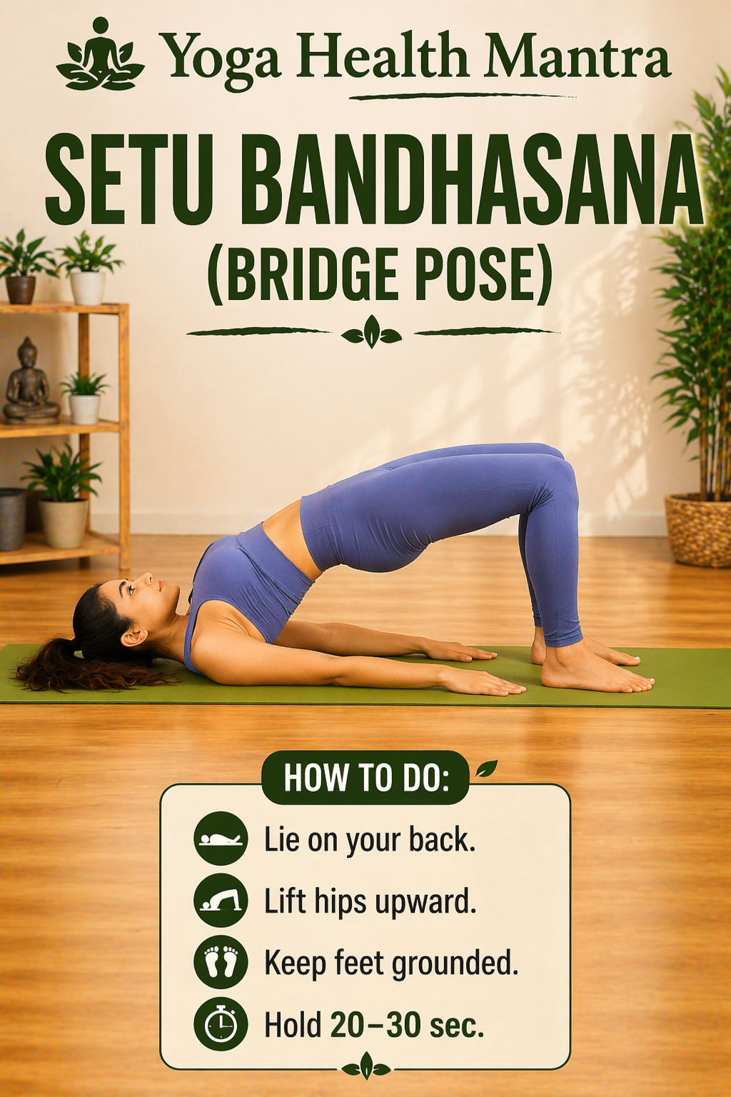 bridge pose yoga improves digestion and strengthens core