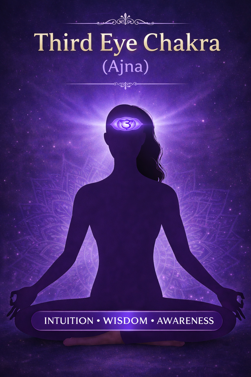 third eye chakra ajna indigo energy forehead intuition inner vision