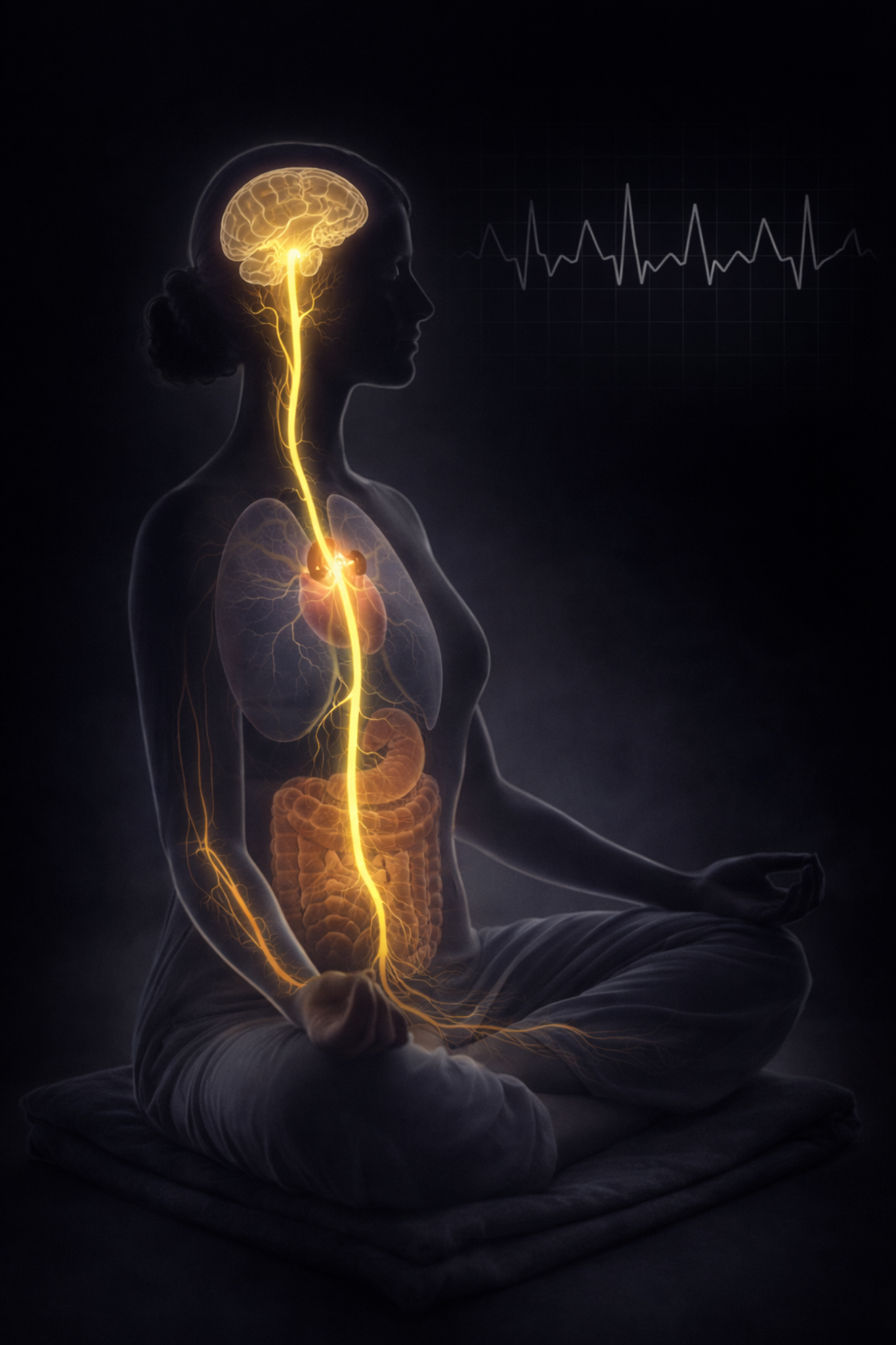 vagus nerve breathing effect on lungs heart brain nervous system yoga meditation